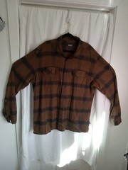 Men’s XXL Brown And Black Patagonia Flannel Long Sleeved Shirt O65