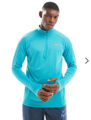 $70 Nike Men’s Running Stride Half Zip Top – HV2180345 – Light Blue – Medium-New