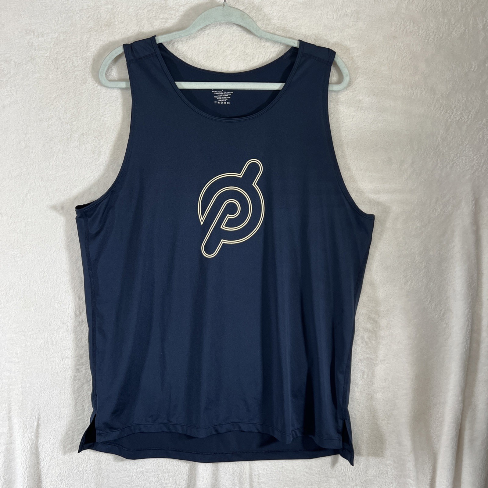 Peloton Mens Performance Training Tank Top Navy Blue Sleeveless Workout Gym - L gallery
