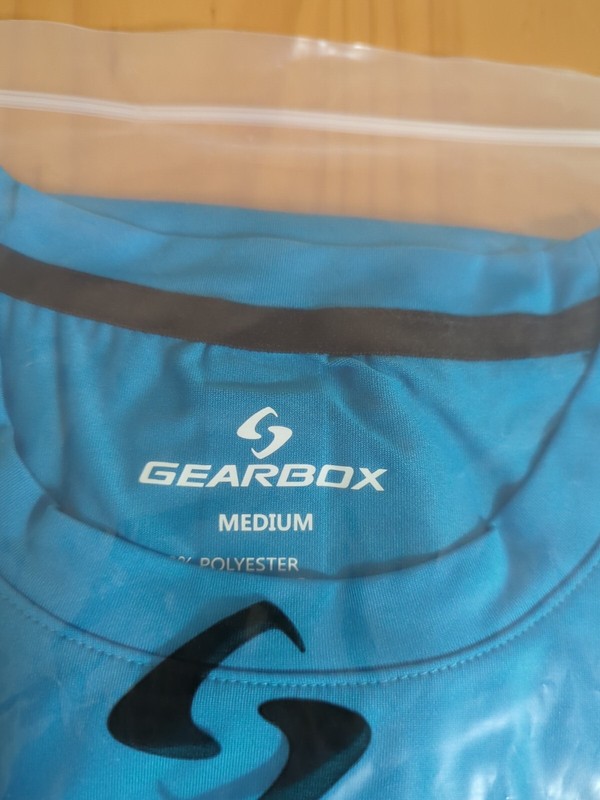 Gearbox Pickleball Men's Active Crew Shirt Medium New NWT Green Teal Racketball gallery