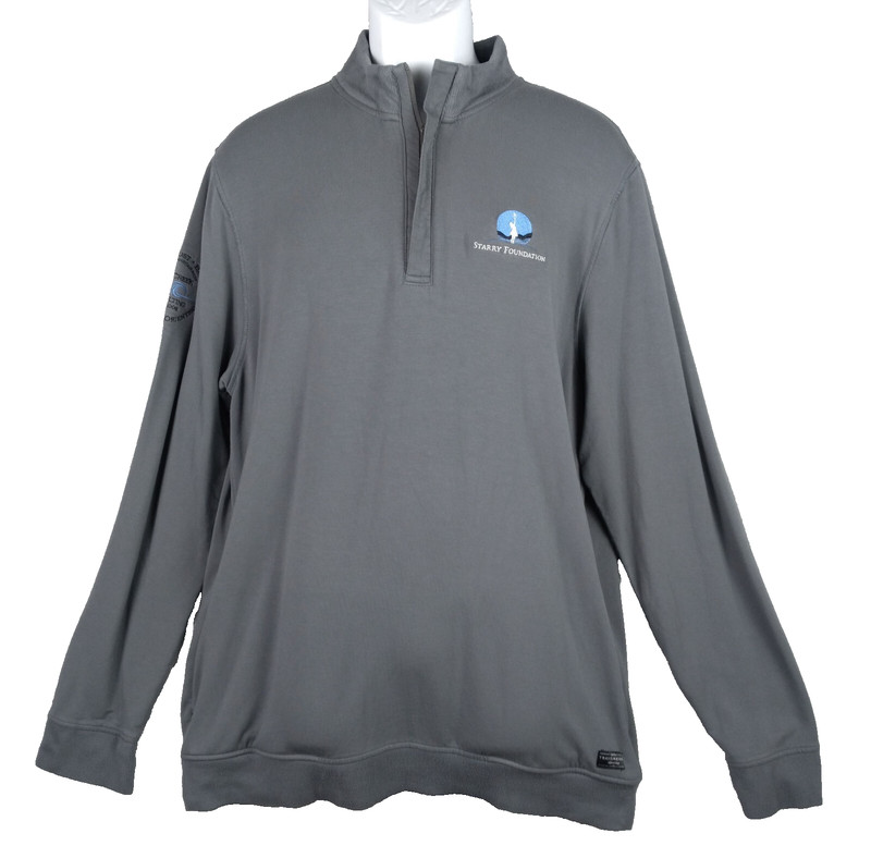 Travis Mathew Newport ¼ Zip Pullover Men’s Large Gray Long Sleeve TM1MU419 Logos gallery