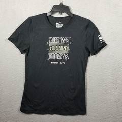 Apple Watch Promo Nike Shirt Woman Small Black Are We Running Today Run Club
