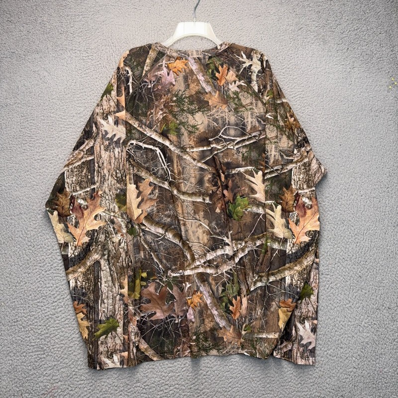 Cabelas Base Layer Shirt Men 2XL Green Treeline Camo Wicking Long Sleeve Hunting gallery