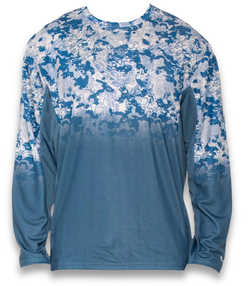 HUK Icon X Tide Change Fade UPF 50+ Shirt - NWT Mens Size Medium Fade #44663-E4