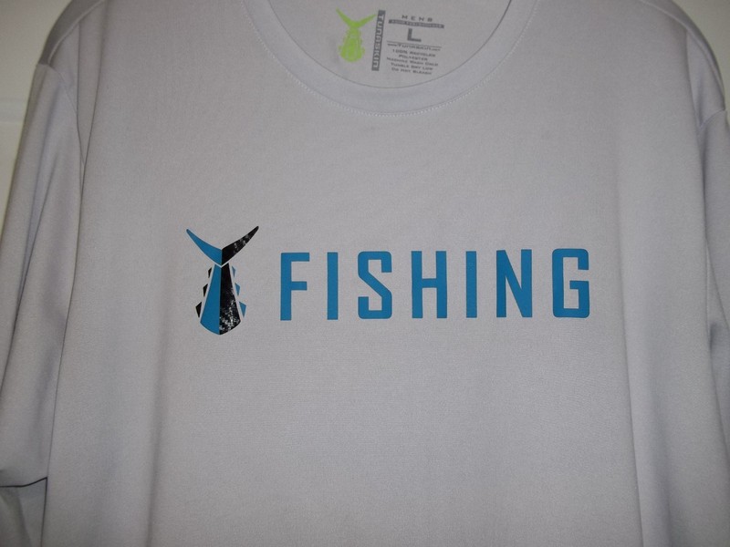 TUNASKIN Echo Performance Mens LS Pullover T-Shirt Size L Fishing Gray Polyester gallery
