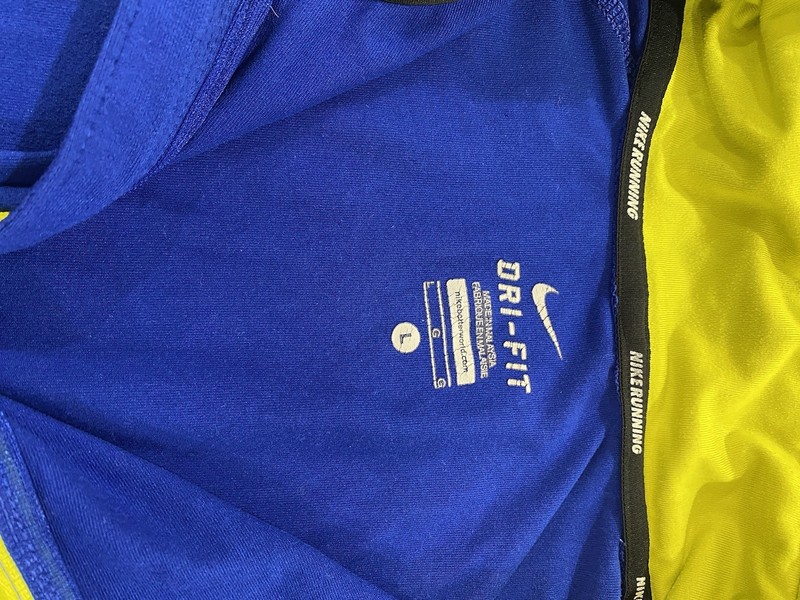 Nike Running Dri-Fit Element 1/4 Zip, Men’s Size L Blue And Yellow gallery