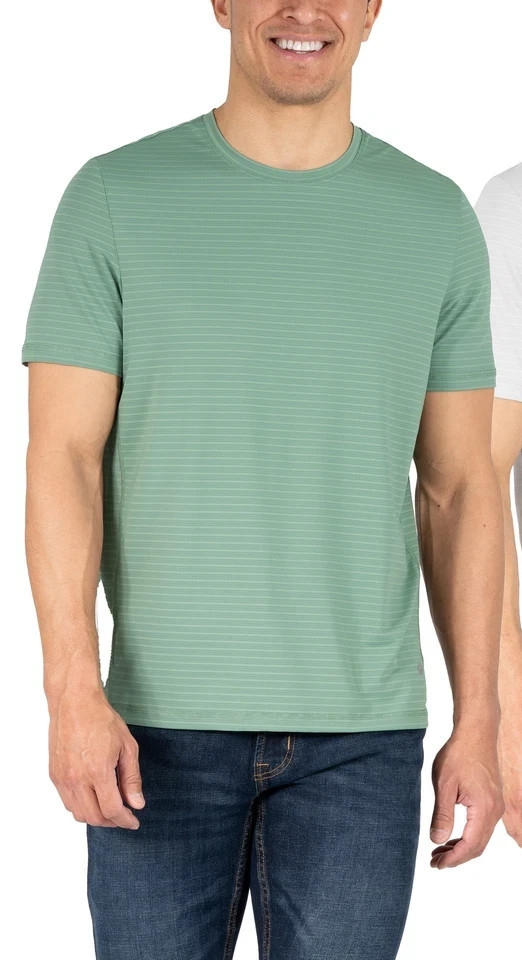 Soybu Men's One-Piece 4-Way Stretch Moisture Wicking Active Tee, Green, Size M gallery