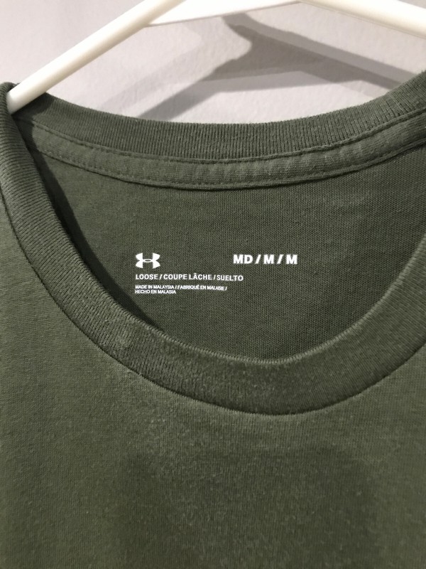 Under Armour Mens Medium Salute to Service Freedom USA Shirt Olive Drab gallery