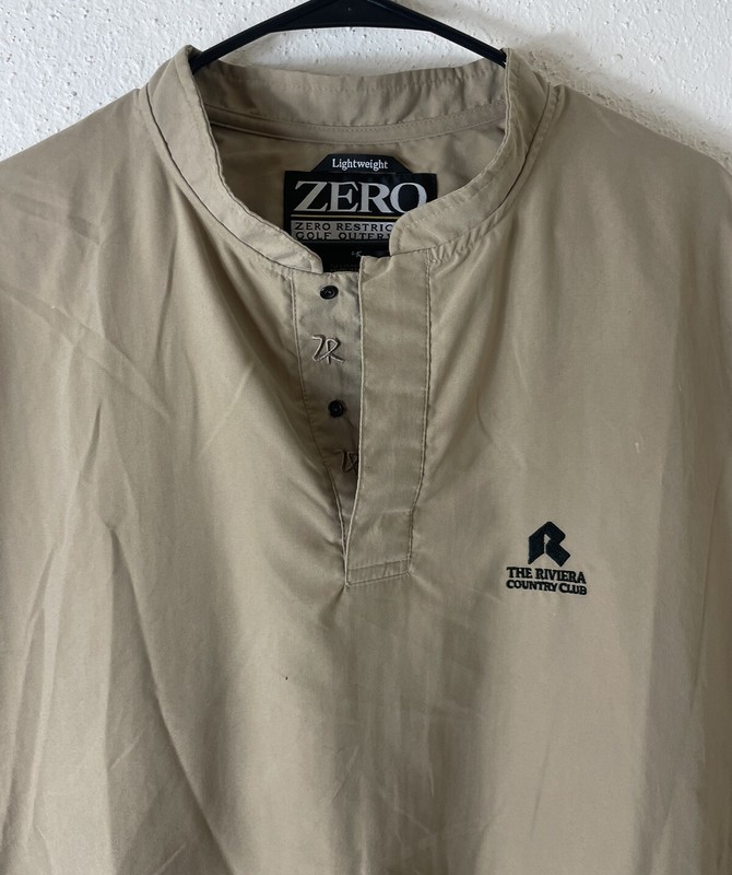 ZERO RESTRICTION Mens XL Beige Sleeveless Pull-Over Golf Vest Shirt Out wear gallery