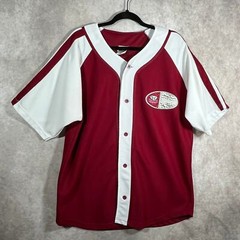 Vintage Alabama Jersey Mens Large Red White Sport Signal Button 90s Y2K Sports