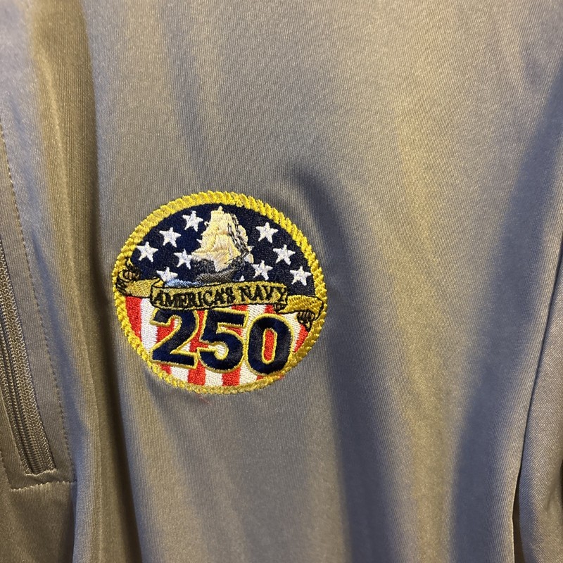 America’s Navy “250” Navy Pride Team 365 Grey Men’s 1/4 Zip Long Sleeve NWT gallery