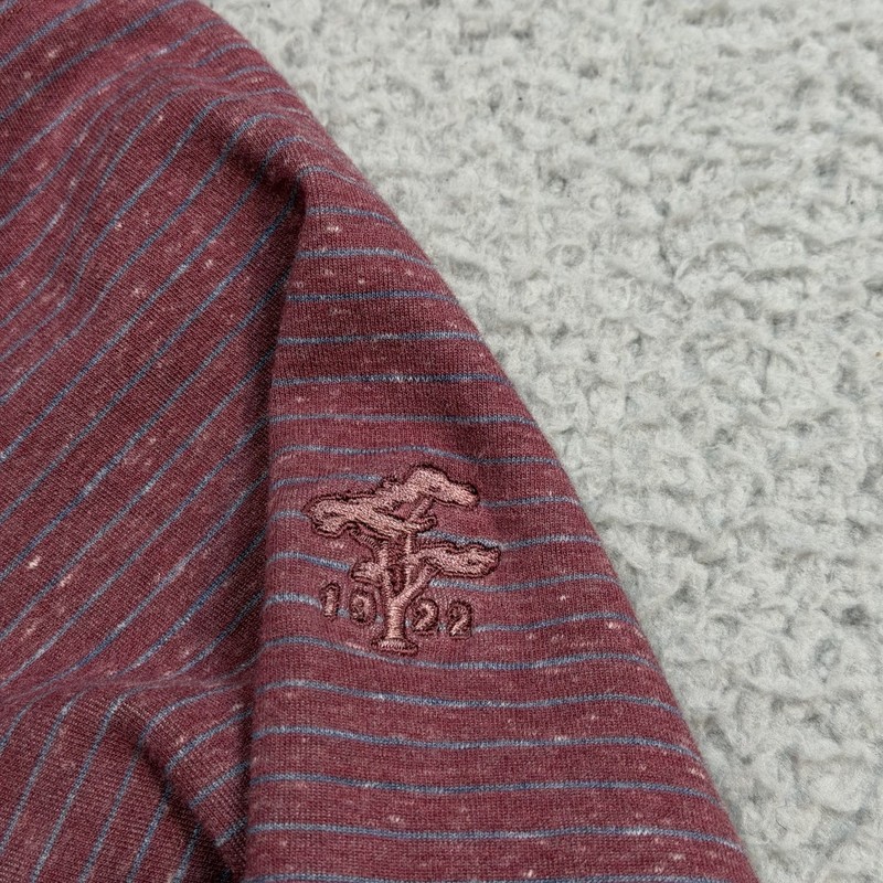 Johnnie O Pullover Mens Medium Red Performance Quarter Zip Golfer Cotton Sweater gallery
