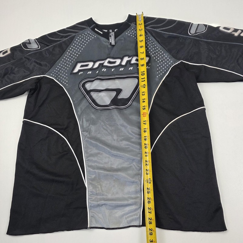 Proto Paintball Jersey Mens Large Gray Black Padded Long Sleeve Shirt Top gallery