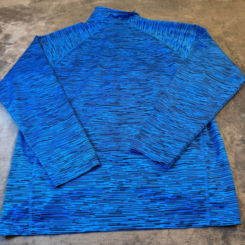 Old Navy Active Blue Black Striped Quarter Zip Pullover Athletic Shirt Mens XL gallery