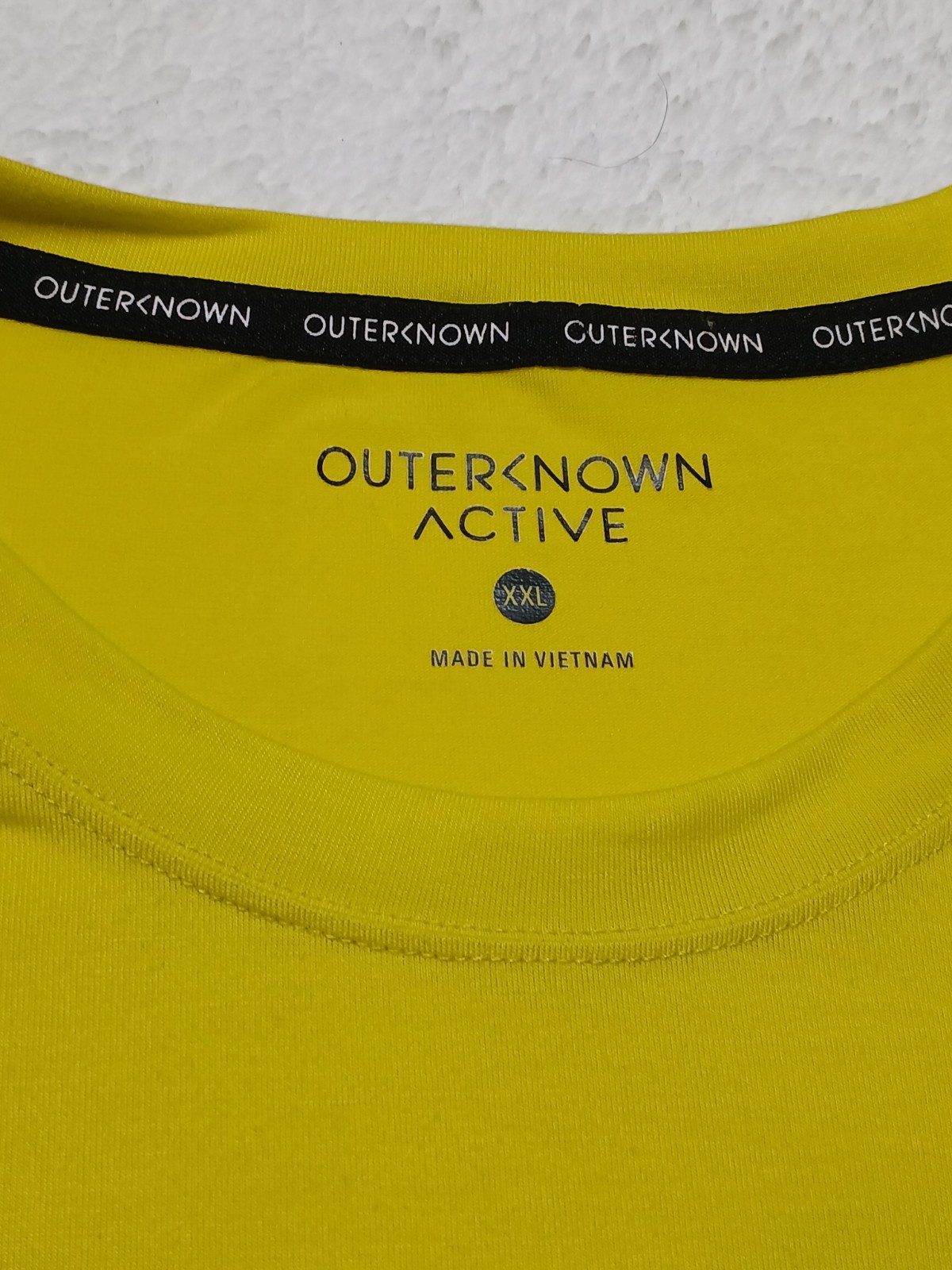 Outerknown Active Men’s Tee Size XXL Neon Yellow Recycled Polyester gallery