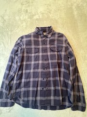 Bonobos Mens Shirt XL Blue Gray Plaid Long Sleeve Button Up Standard Fit Flannel