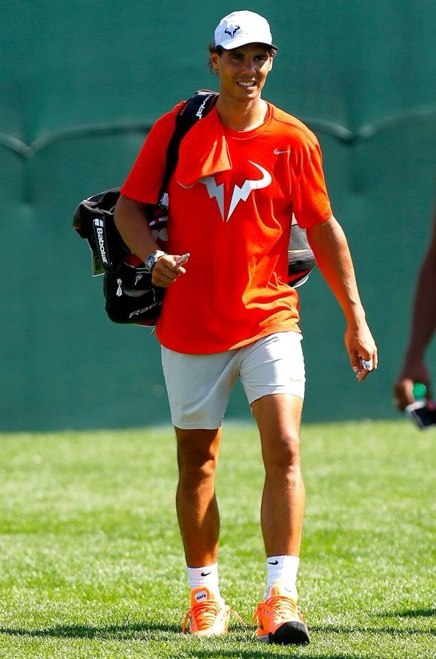 Nike Rafa Nadal 2014 Indian Wells Vamos Tennis Shirt Medium 407997-800 gallery