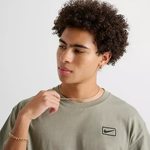 Men's Nike Sportswear Swoosh Box T-Shirt - Light Army Green IQ2766-320 gallery