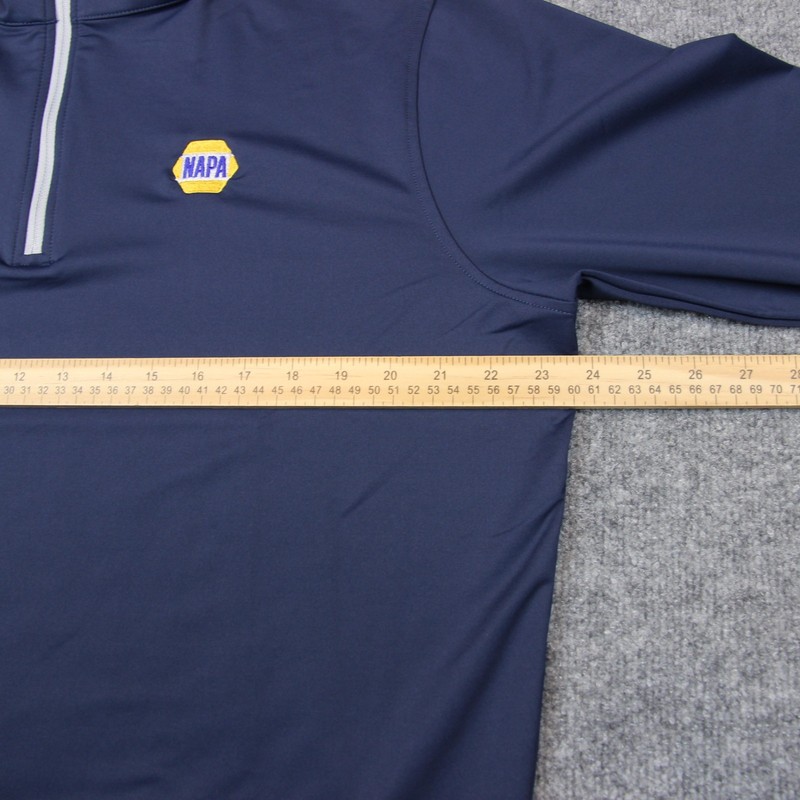 Peter Millar Perth Pullover Men's Large Blue Quarter 1/4 Zip Golf Performance gallery