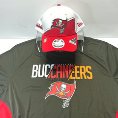 NFL Official Tampa Bay Bucs Mens Dri Fit Jersey Size XL + New Era 9Forty Hat/Cap