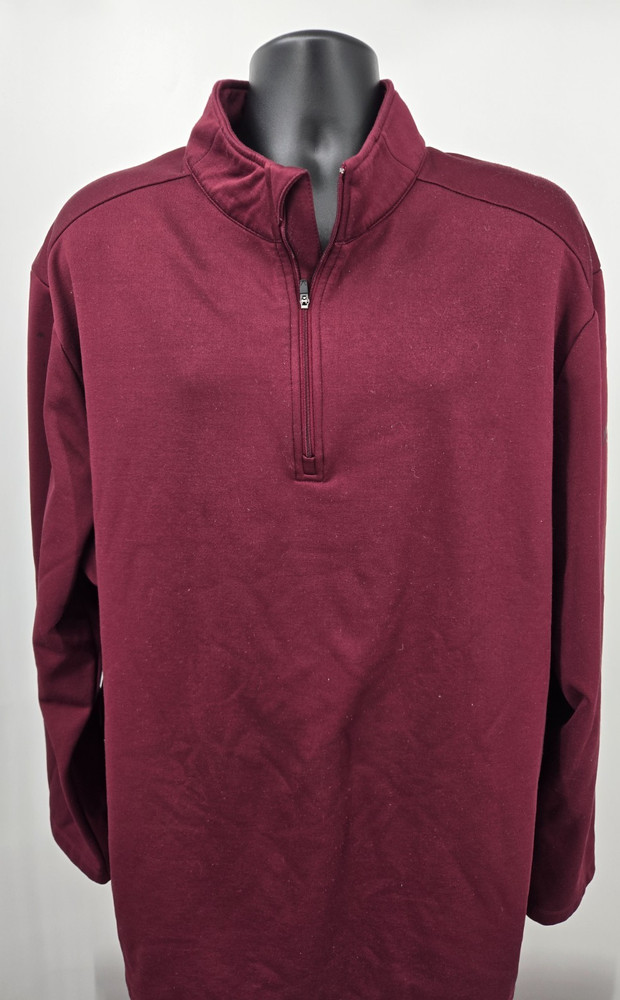 Callaway Golf Pullover 2XLT TALL Red 1/4 Zip Golf Golfer Thermal Long Sleeve !
