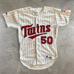 Vintage 90s Russell Athletic Minnesota Twins Baseball Jersey Diamond Pinstripe