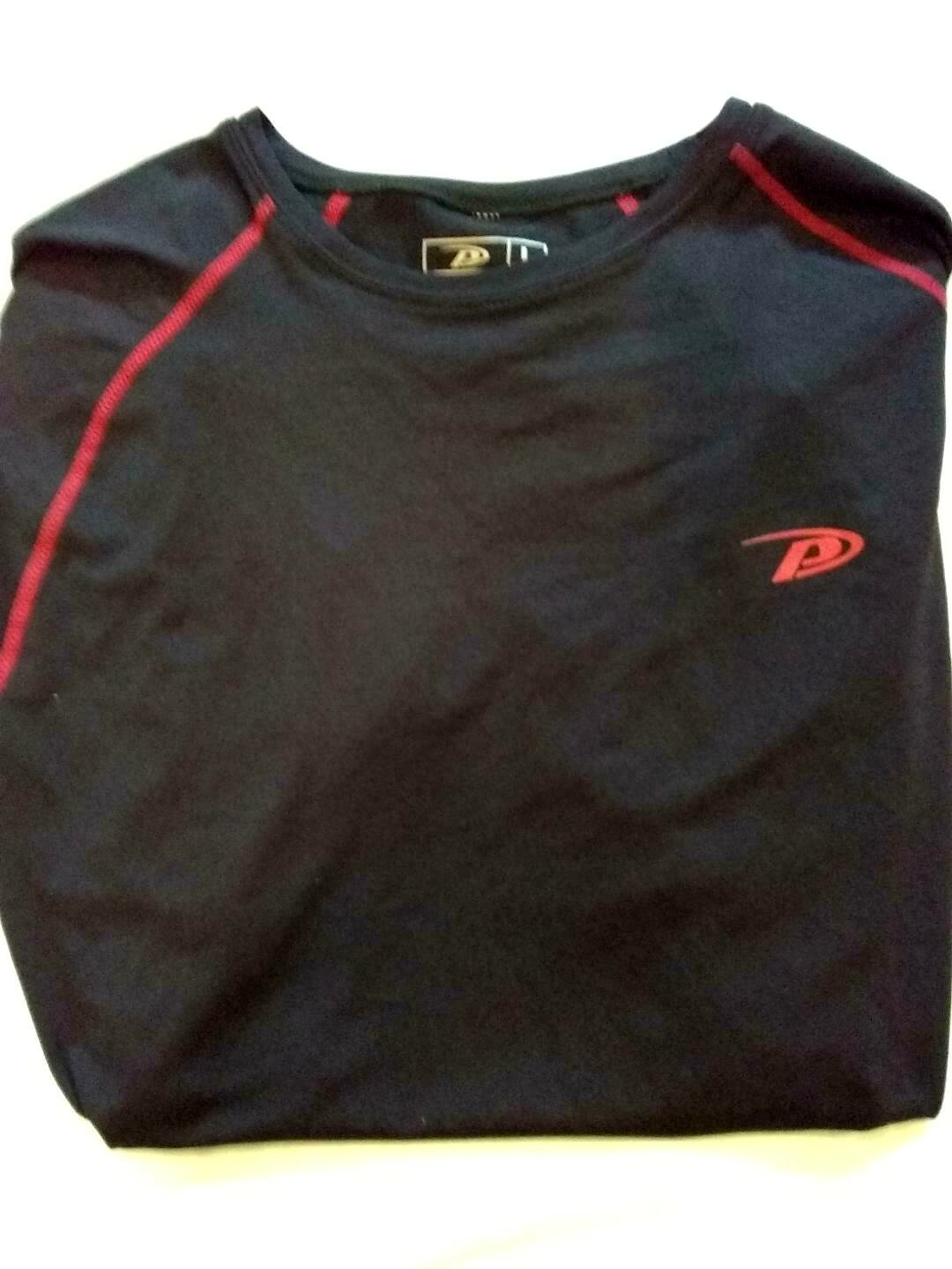 Pro Player Men’s Shirt Perform Dri Fitted Crew Neck Short Sleeves Black Sz Large gallery