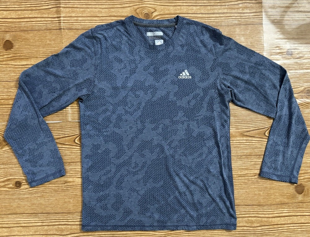 Adidas Aeroknit Climacool Blue Camo Long Sleeve Men’s Size Medium