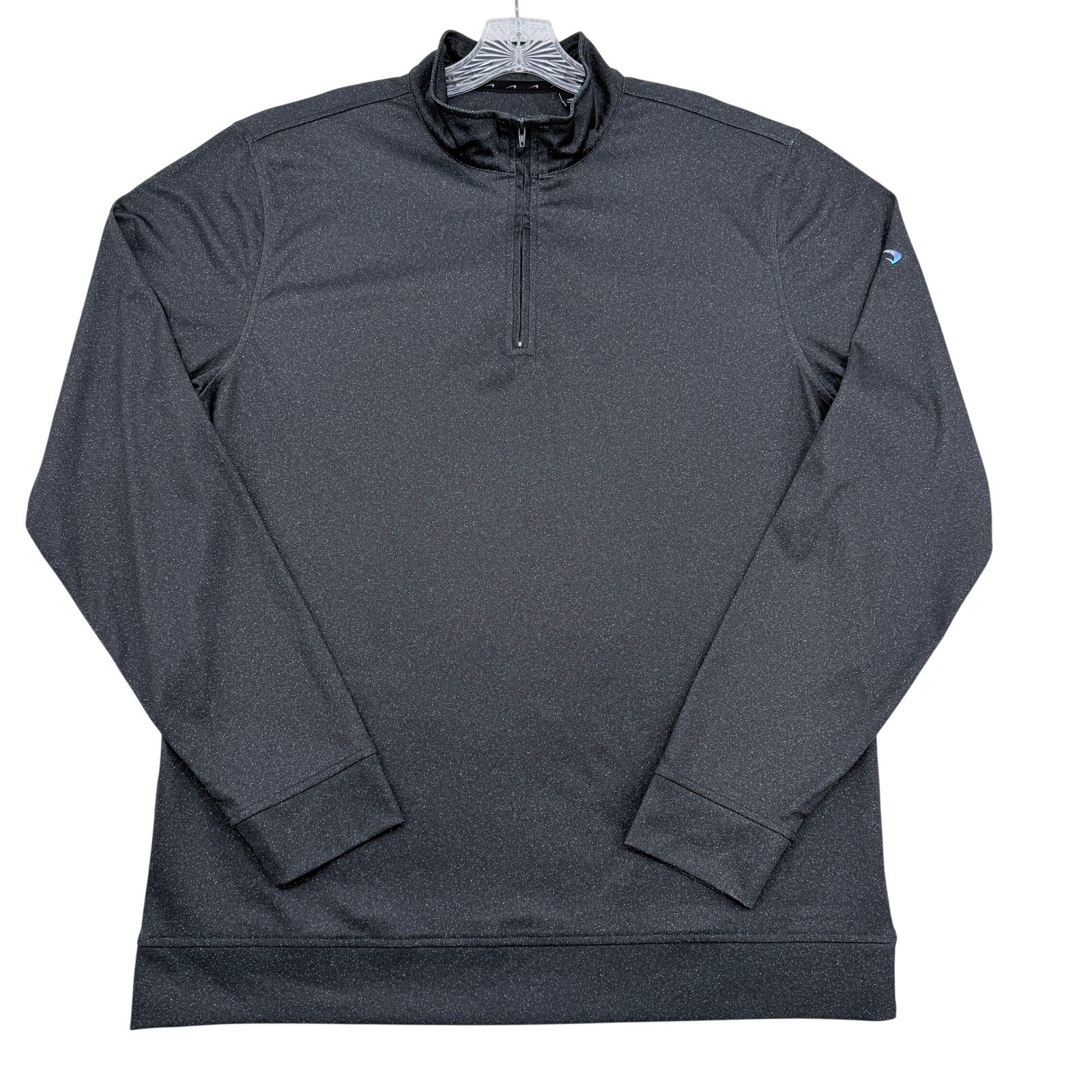 Backspin Golf Threads Mens Large Quarter Zip Pullover Charcoal Gray Heather L gallery