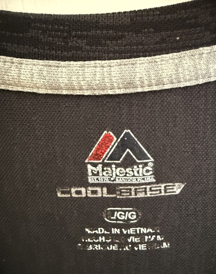 Majestic Cool Base NFL Indianapolis Colts Athletic Black Knit Top Mens Sz L gallery