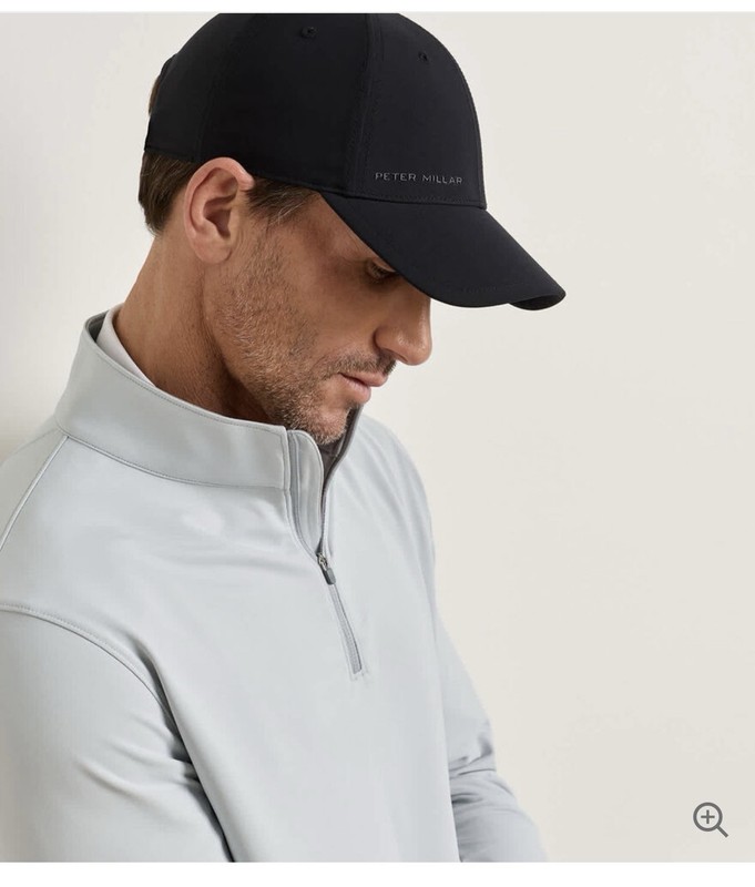 Peter Millar Size Small Perth Performance Quarter-Zip, British Grey, NWT, $140 gallery