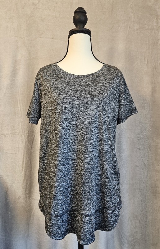 Dark Heather Gray Athletic Short Sleeve T-Shirt, 95% Polyester 5% Spandex gallery