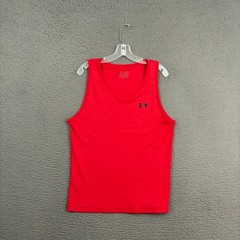 Under Armour Tank Top Mens Small Red Sleeveless Activewear Workout Gym Sports