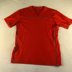 Merrell Select Wick Shirt Mens XL Orange Short Sleeve V Neck Fitted