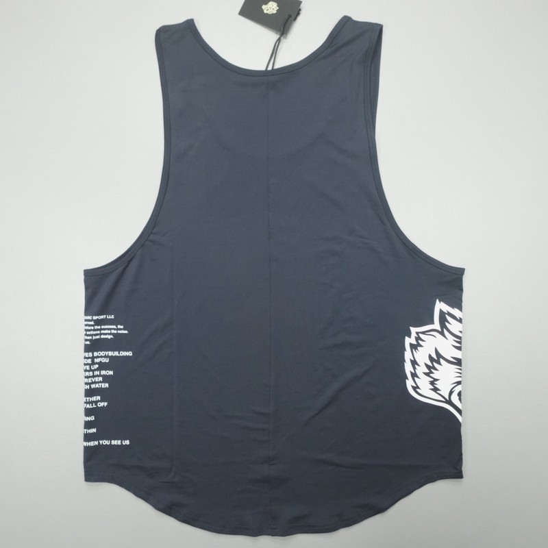 Darc Sport In Our Blood Dry Wolf Back Seam Drop Tank Men's Size XL Navy DSPT010 gallery