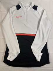 Nike Dri-FIT Colorblock 1/4 Zip Pullover Men’s Long Sleeve S White Black Red