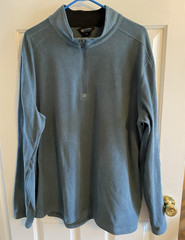 Mondetta Men’s 2XL Blue Outdoor Project 1/4 Zip Mock Neck Fleece Pullover