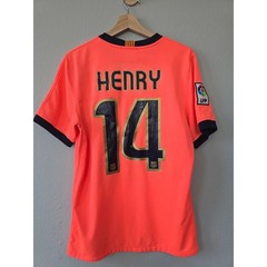 Nike FC Barcelona 2009 Away Henry 14 Jersey Mens S Y2K Vintage La Liga Spain