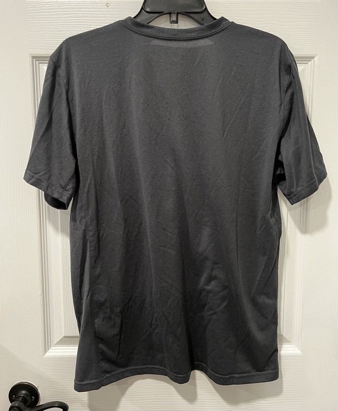 The Nike Tee Men Large Dk GrayActive T-Shirt Vneck Casual Workout Short Sleeve gallery