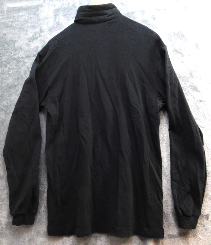 Descente 1/4 Zip Pullover Jacket Men's M Black Long Sleeve Band Collar gallery