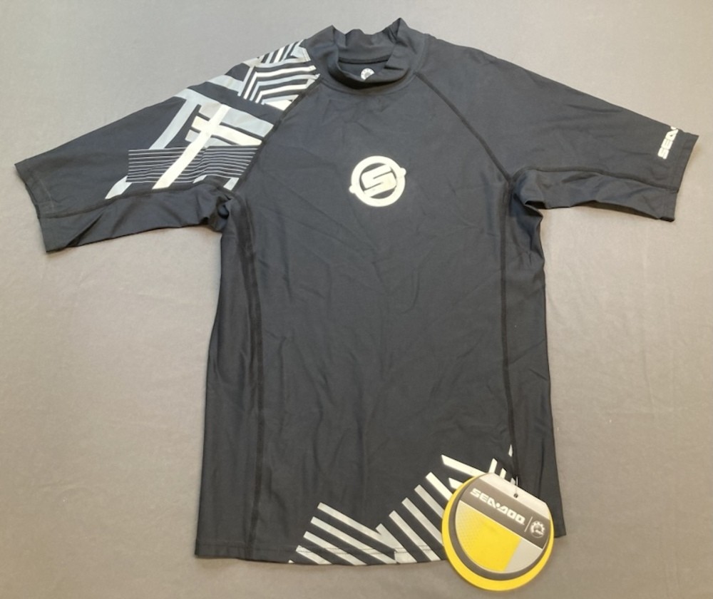 BRP 2864181212 SEA-DOO Men's Vibe SS Rashguard SL Large BLACK New Genuine gallery