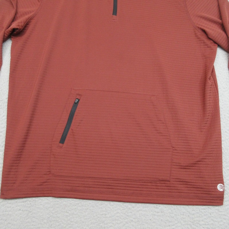 Solaris 1/4 Zip Active Pullover Men 2XLT Rust Stretch Casual Performance Golf gallery