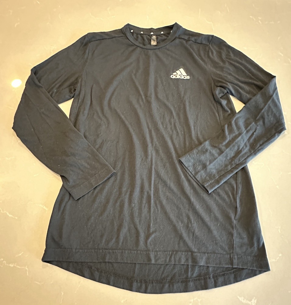 Adidas Mens Long Sleeve Shirt Black Sz Small NWT