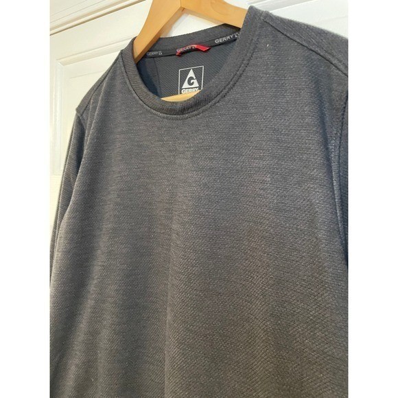 Winter Snow Ski Gerry Men L Warm Base Layer Fleece Crew Neck Shirt Dark Gray gallery