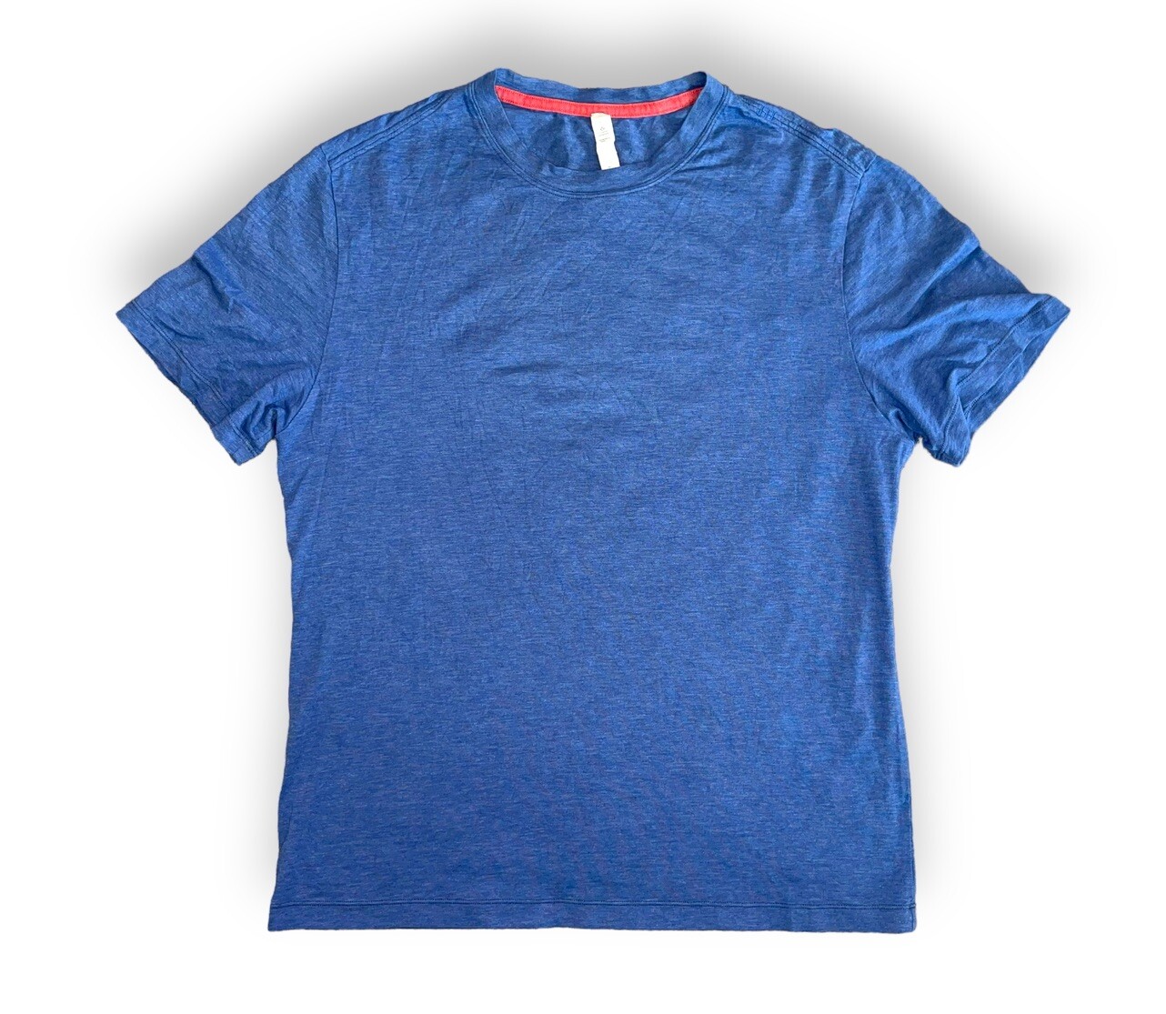 Lululemon Performance T-Shirt Cotton Blend Stretch Melange Blue Mens Medium gallery