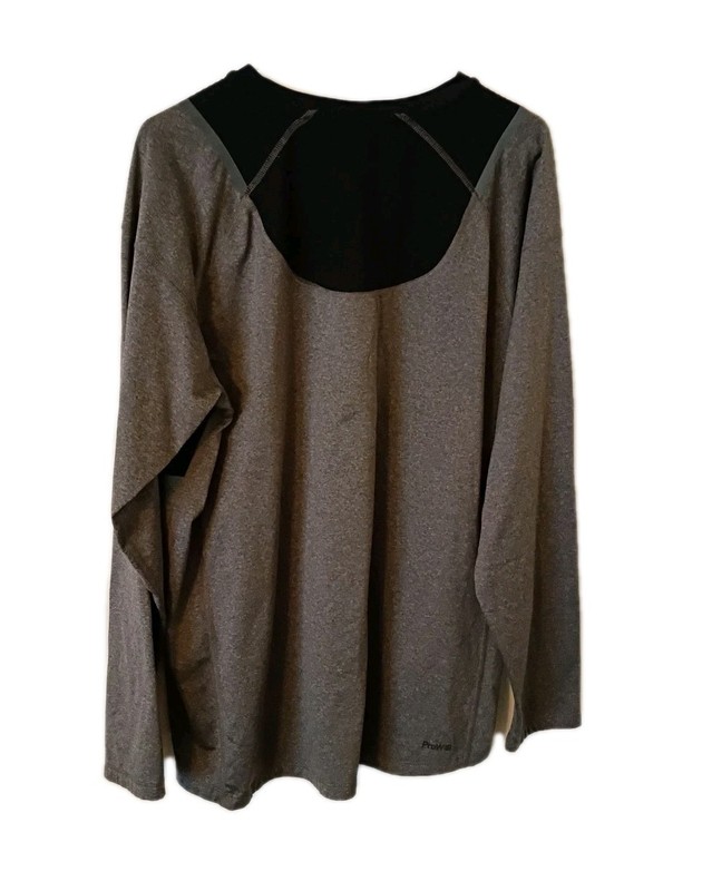 Spyder Active Pro Web Workout Preformance Large Gray Black Long Sleeve Shirt gallery
