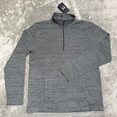 Under Armour Tempo Fleece Golf Shirt Mens Small Gray 1/4 Zip Pockets New NWT