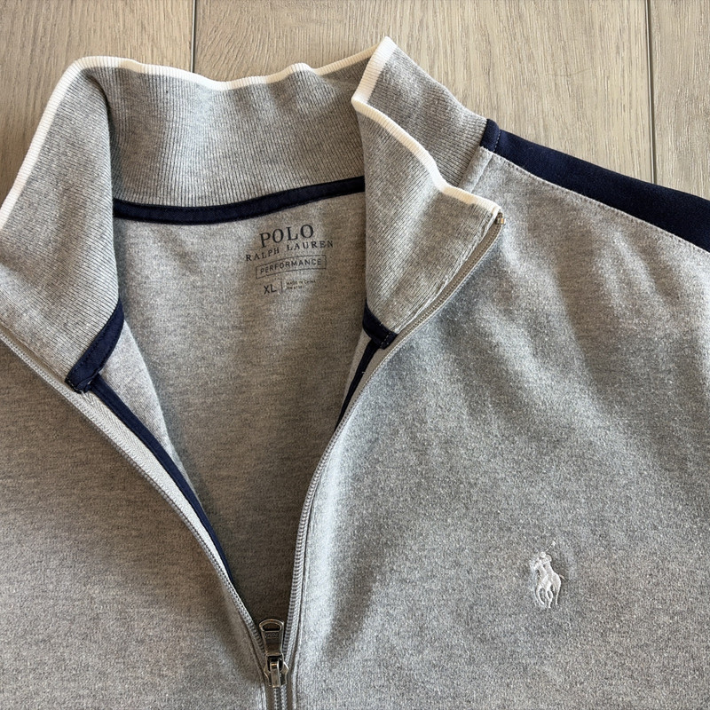 POLO RALPH LAUREN PERFORMANCE LONG SLEEVE FULL ZIP TRACK JERSEY JACKET MENS XL gallery
