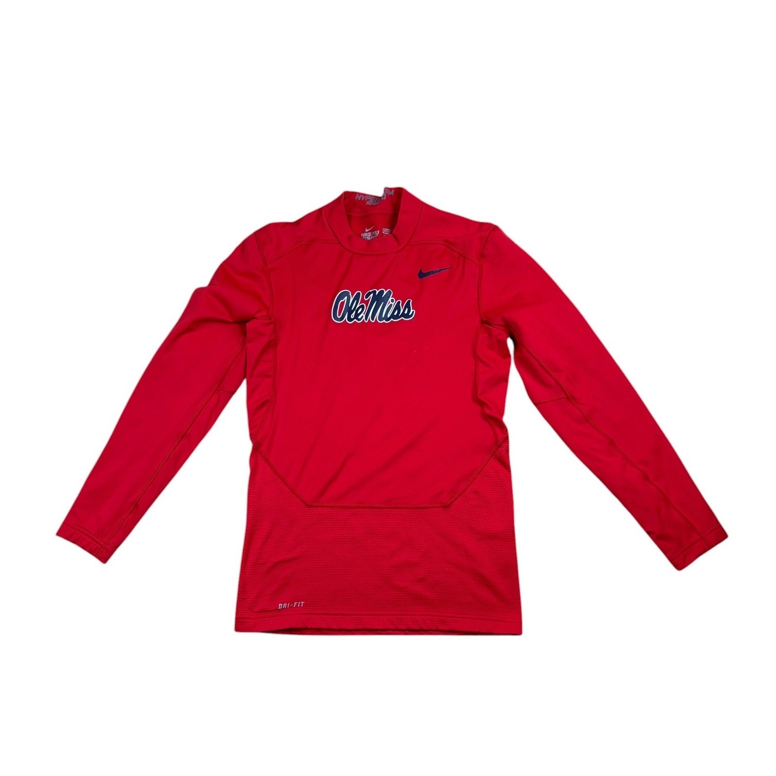 Nike Pro Combat Hyperwarm Shield Ole Miss Rebels Red Long Sleeve Shirt Mens S gallery