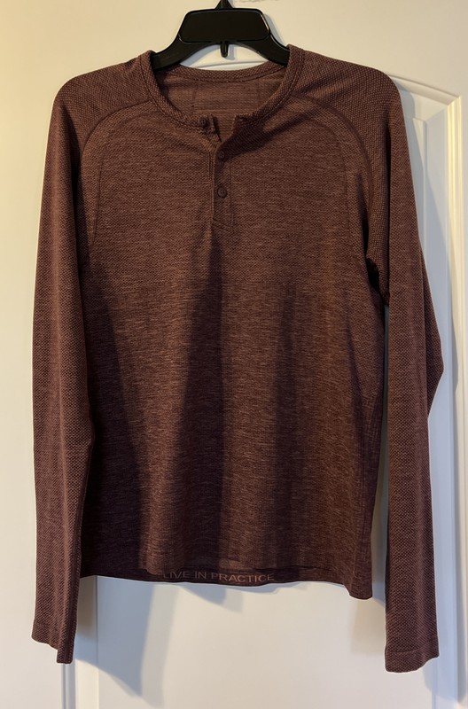 LULULEMON Metal Vent Tech Top Quarter Button Long Sleeve Men’s SMALL Multi NWOT gallery